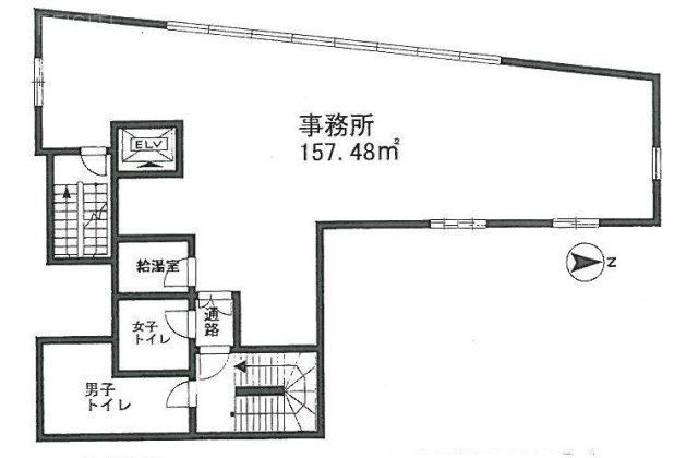 イヌイビル市谷2F 間取り図