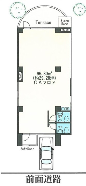 青山サンエスビル1F 間取り図