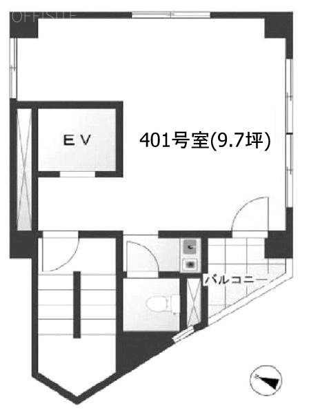 神保町昭和ビル401 間取り図
