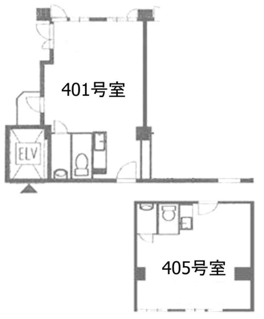 ウィンド赤坂Ⅱ401・405 間取り図