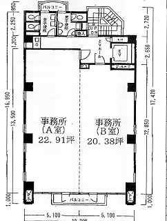 池袋CTビル4F 間取り図