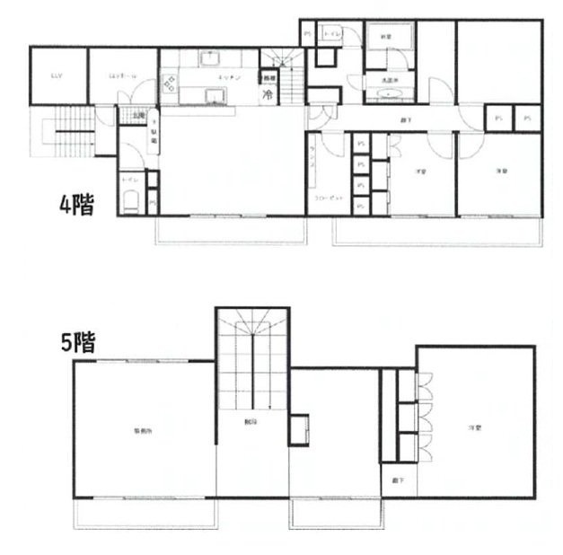 MIB四谷ビル4F～5F 間取り図