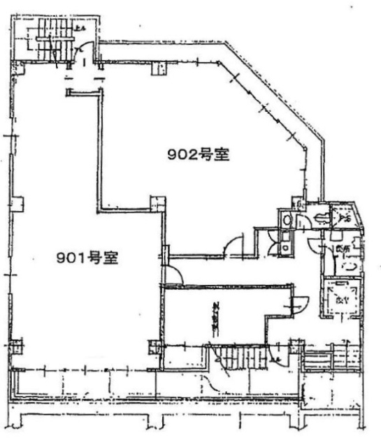 新中央ビル京橋902 間取り図