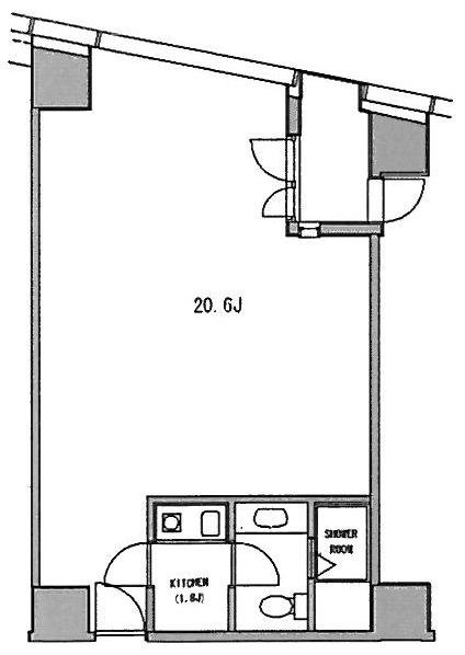 エグゼクティブタワー虎ノ門603 間取り図
