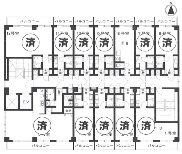 東陽ビル608 間取り図