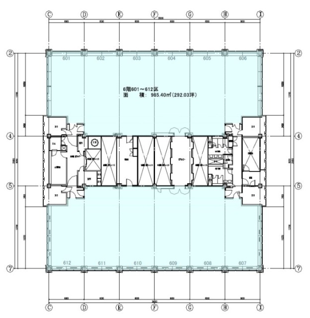 渋谷クロスタワー6F 間取り図