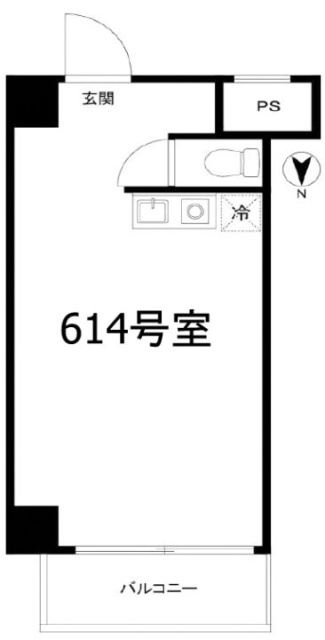 笹塚総榮ビル614 間取り図