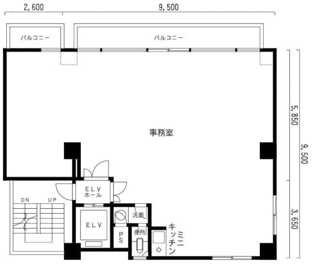 カテリーナ柳通りビル7F 間取り図