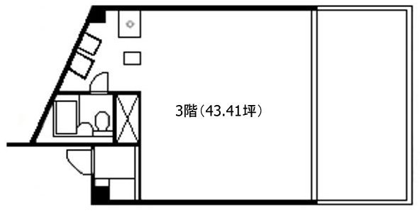 サンライト追川ビル3F 間取り図