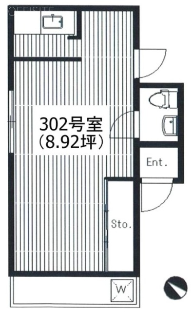 フラット六本木302 間取り図
