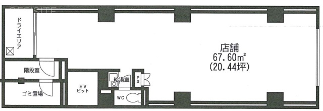 ジェイスクエア日本橋ビルB1F 間取り図