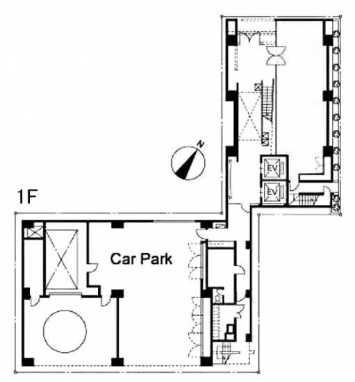 EDGE水天宮1F 間取り図