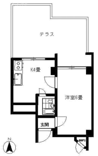 ソフトタウン白金502 間取り図