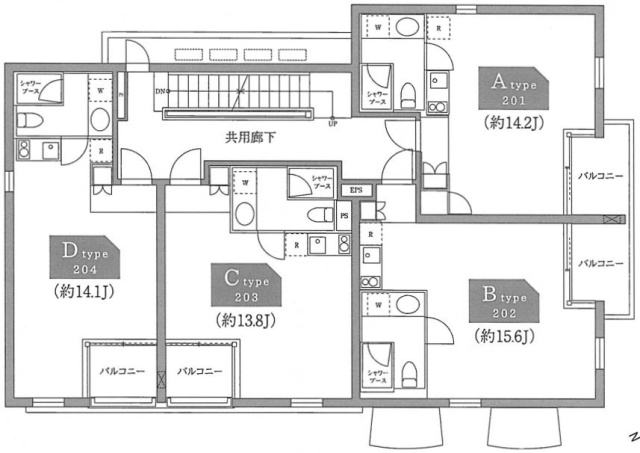 ラナイグレース北青山203 間取り図