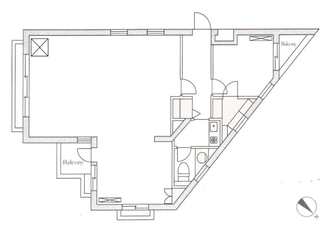 信濃町ハウスビル102 間取り図