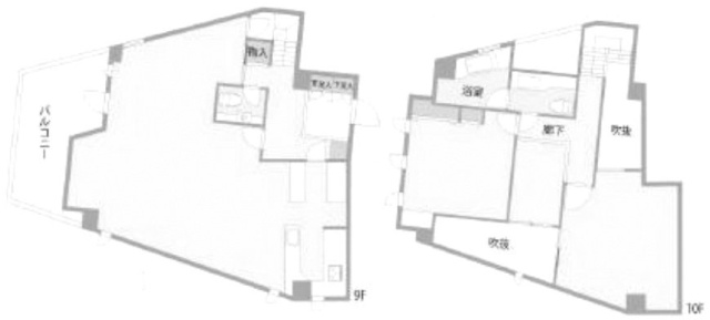 都住創山吹町ビル9F～10F 間取り図