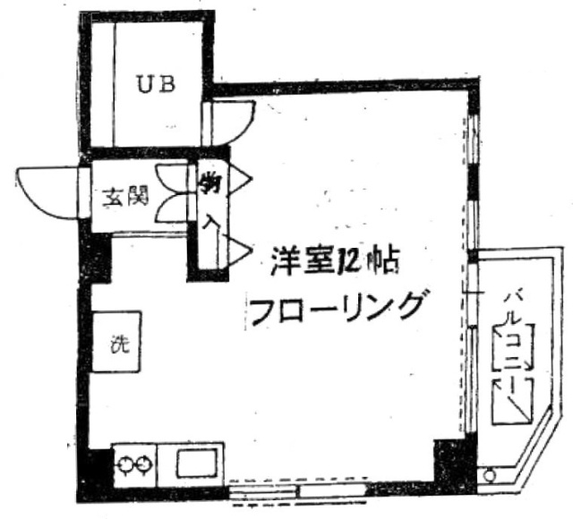 大橋コーポ504 間取り図