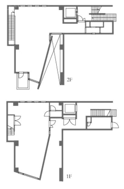 江沢ビル1F～2F 間取り図