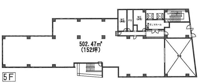 アサヒニューシティビル5F 間取り図