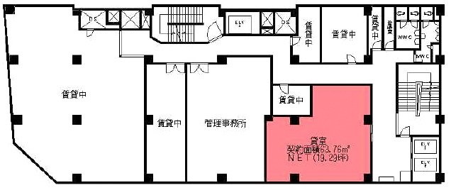 渋谷駅前会館(飯島ビル)6F 間取り図