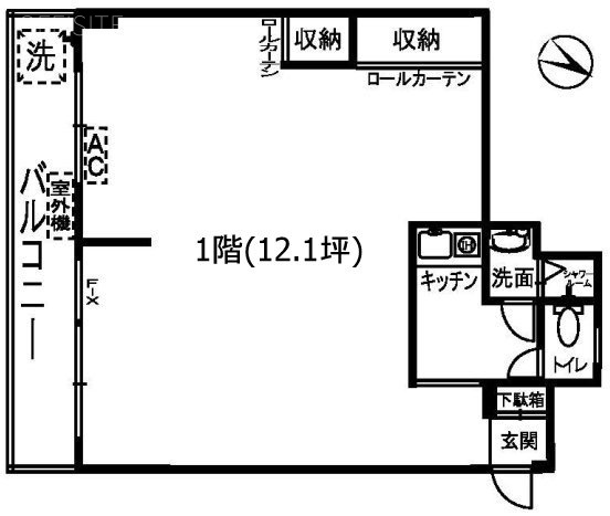 南青マンション103 間取り図