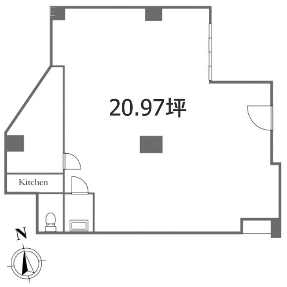 パセオ三光坂208 間取り図