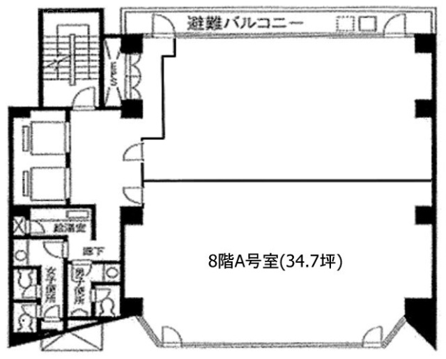 東日本橋槇町ビル8F 間取り図