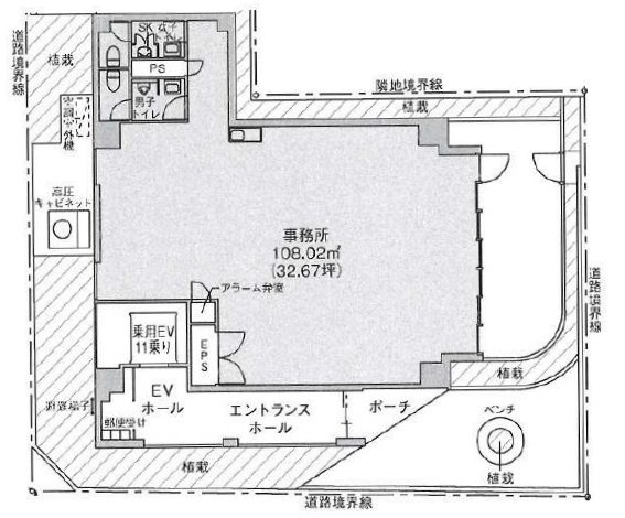 クロスシー秋葉原1F 間取り図