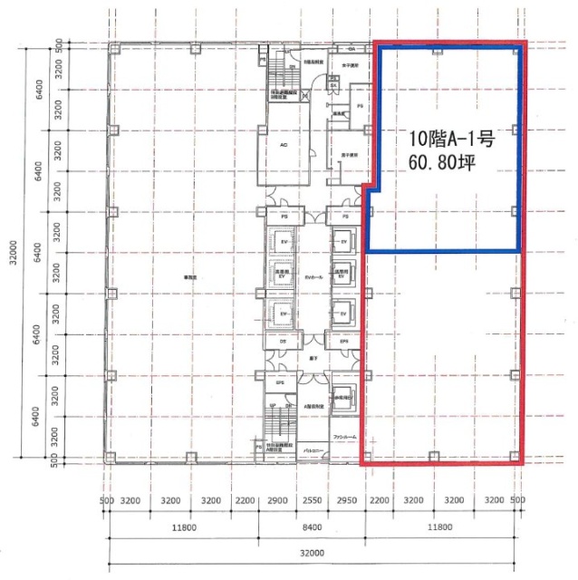 TOC大崎(大崎ニューシティ1号館)ビルA-1 間取り図