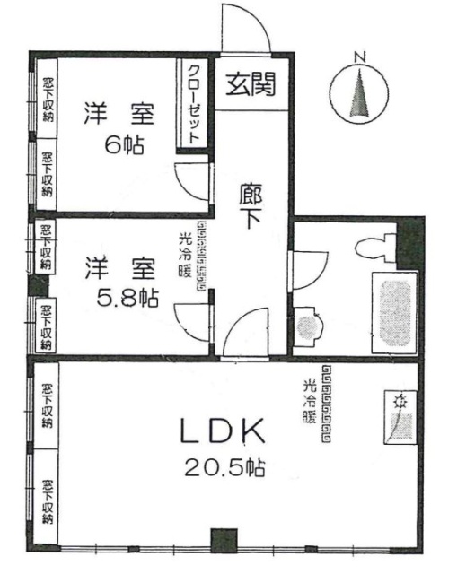 太陽マンション401 間取り図