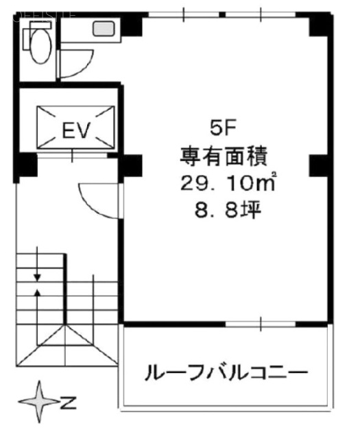 渡辺第5ビル5F 間取り図