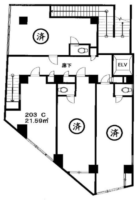 プエルト小金井ビル203C 間取り図