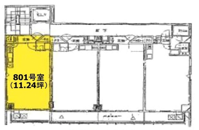 第一ミヤビル801 間取り図