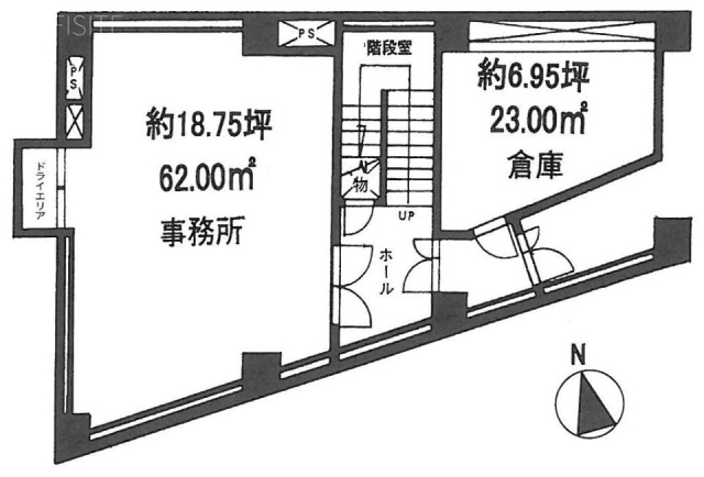 ワコー御苑ビルB1F 間取り図