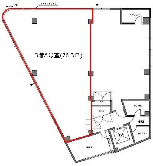 新宿北斗ビルA 間取り図