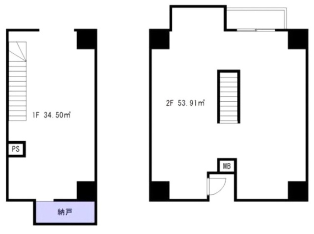 ラヴィエント東上野1F~2F 間取り図