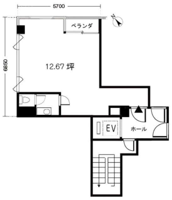東武ハイライン大門ビル2F 間取り図
