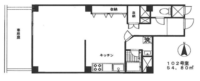 青葉台ハイツビル102 間取り図