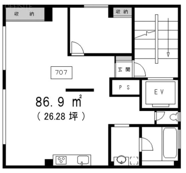 泉ビル707 間取り図