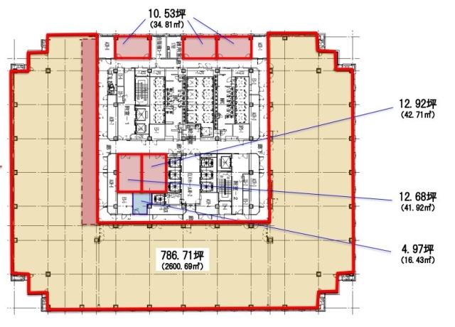 品川グランドセントラルタワー17F 間取り図