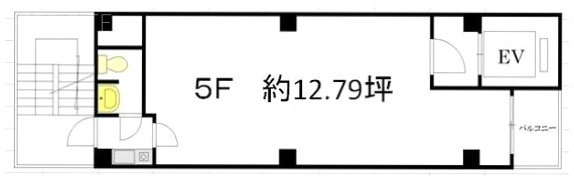 高麗羅ビル5F 間取り図