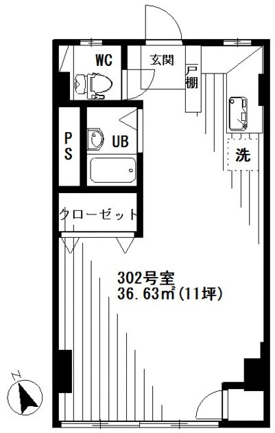 原宿コーポ302 間取り図
