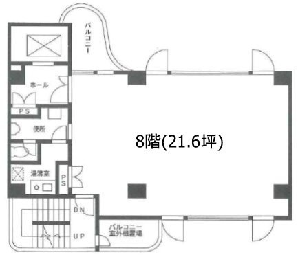 ルート根岸ビル8F 間取り図