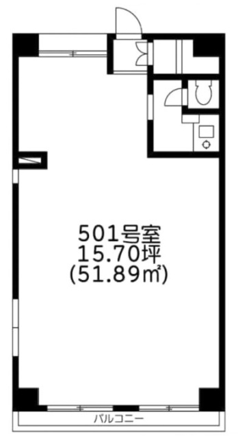 高田馬場スカイパレスビル501 間取り図