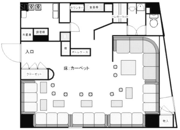 コスモス館ビルB 間取り図