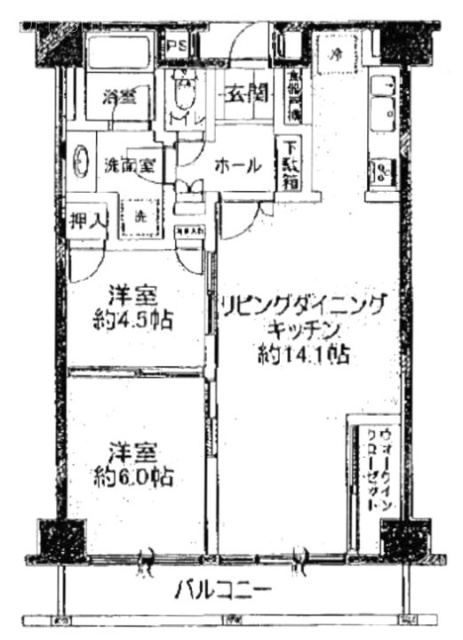 ストーク新宿704 間取り図