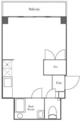 霞一ビル301 間取り図
