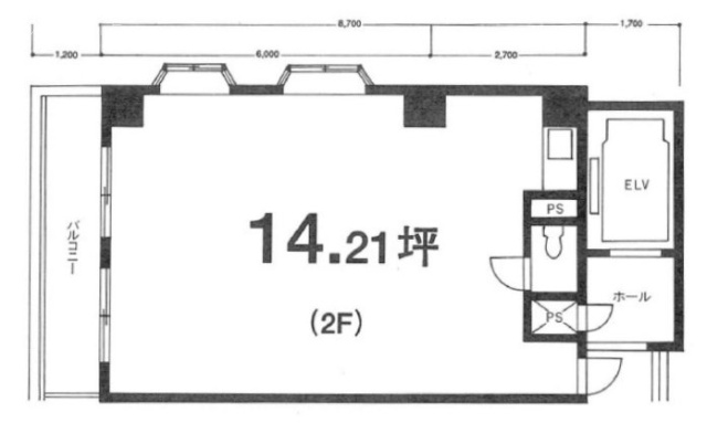ライオンズマンション鉄砲洲第三201 間取り図