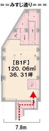 No.R赤坂見附B1F 間取り図