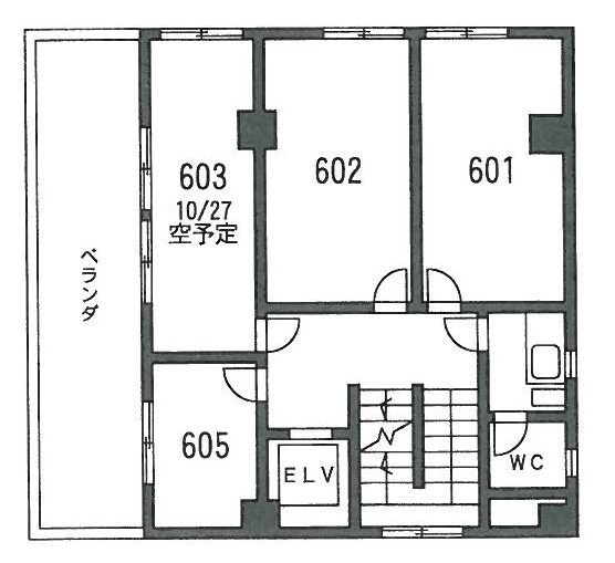 日本橋相互ビル603 間取り図